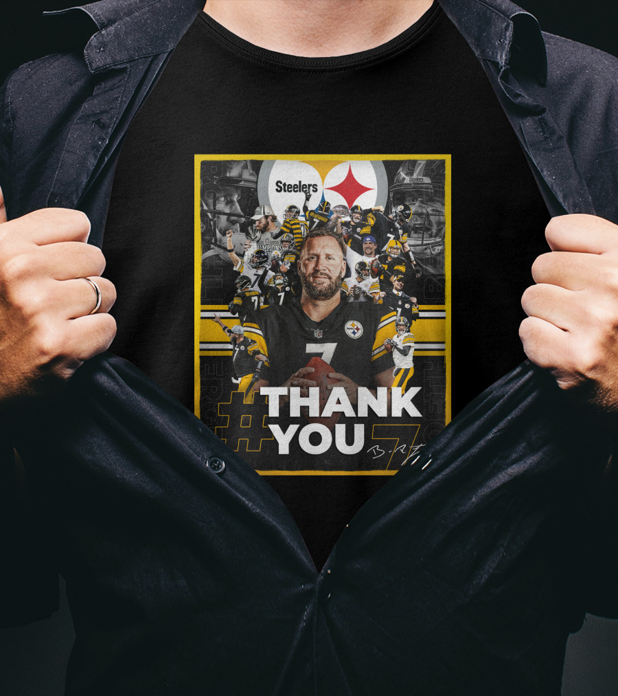 Thank You 7 Ben Roethlisberger Steelers Tribute Image T-Shirt