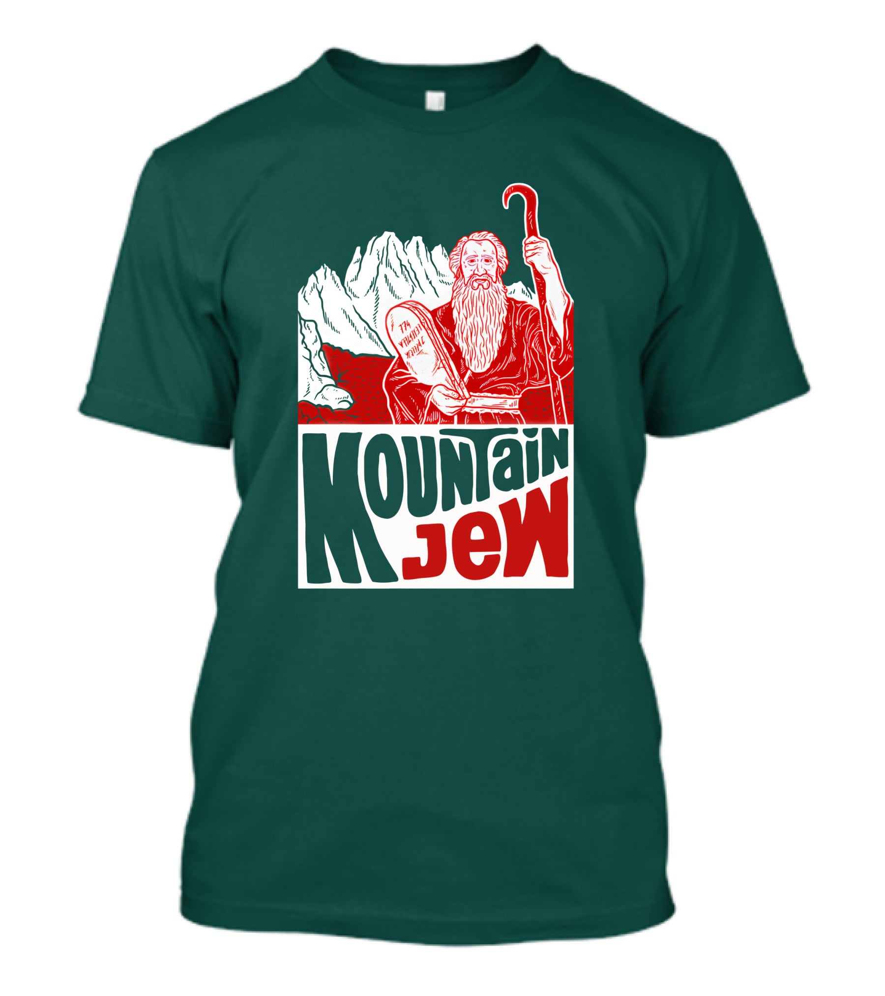 Mountain Jew Moses Holding Ten Commandments Ted Stout Tedstout5 T-Shirt