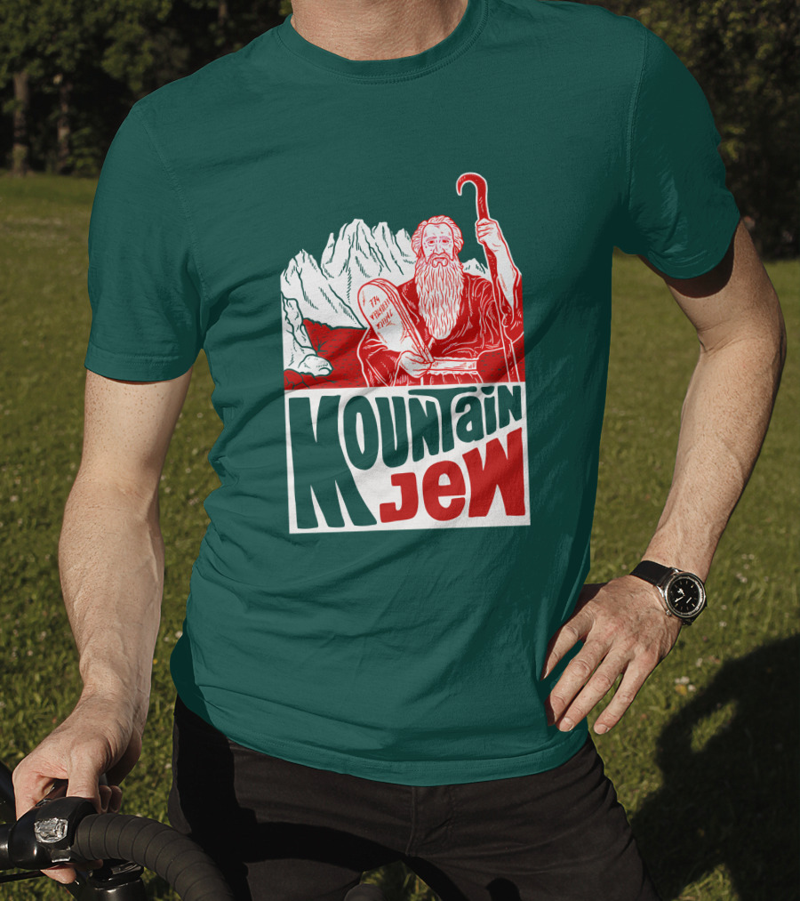 Mountain Jew Moses Holding Ten Commandments Ted Stout Tedstout5 T-Shirt