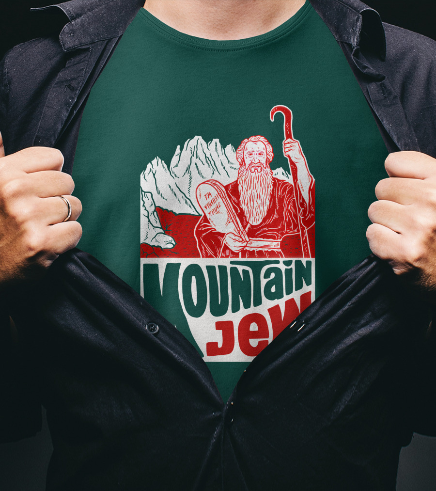 Mountain Jew Moses Holding Ten Commandments Ted Stout Tedstout5 T-Shirt