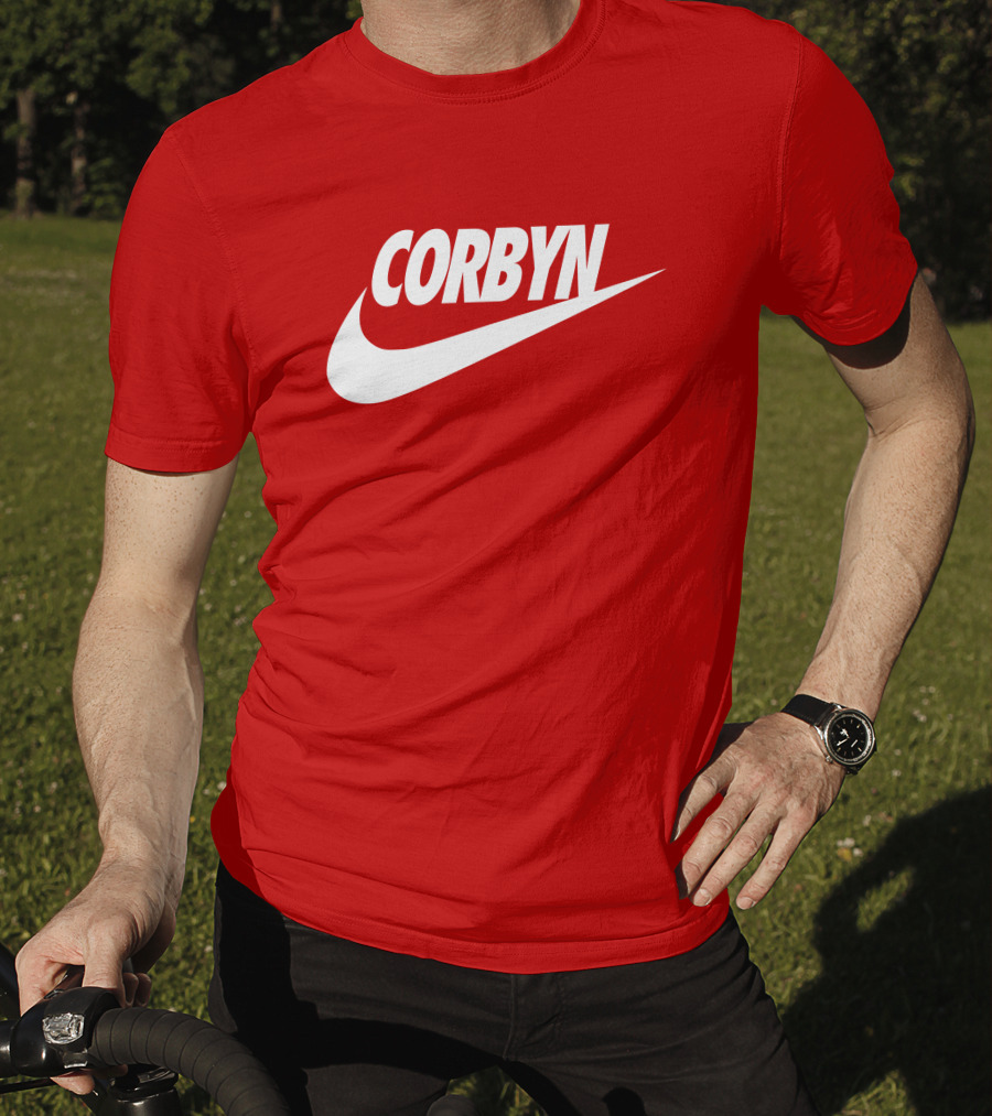 Corbyn Swoosh Parody Red T-Shirt