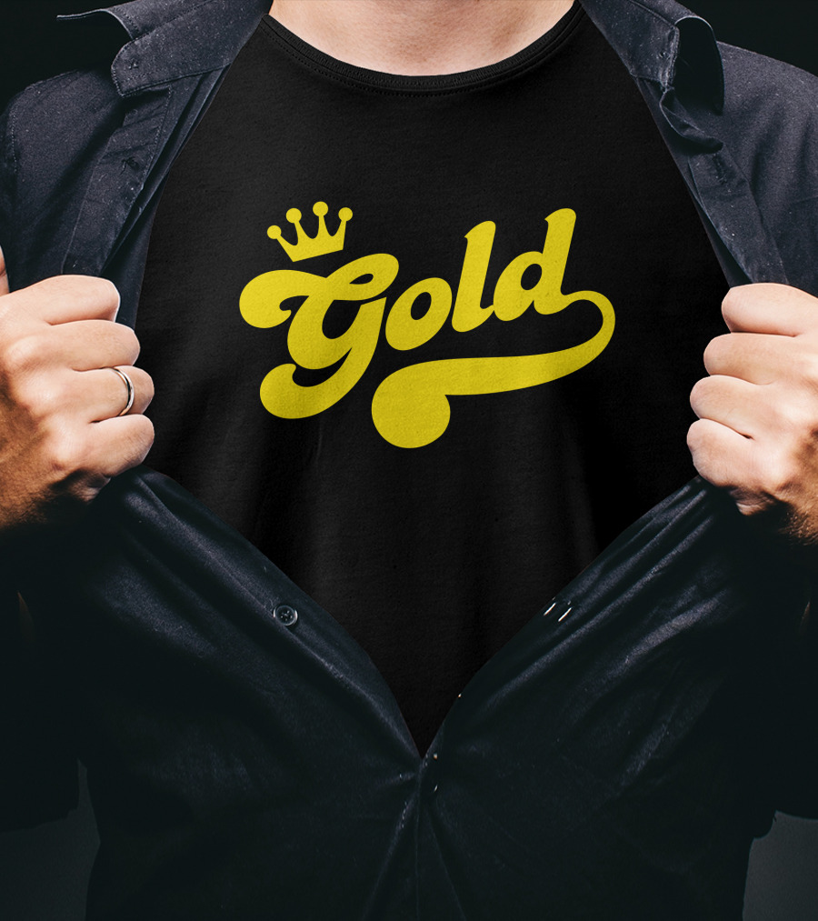 Lamar Jackson Gold Funko Crown T-Shirt