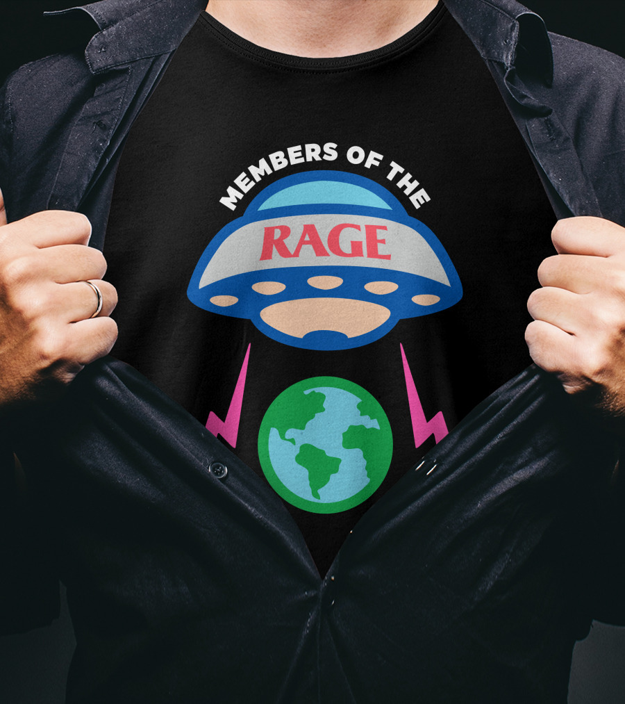 Members Of The Rage UFO Earth Lightning Bolt Kid Cudi T-Shirt