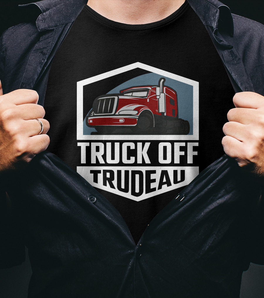 Truck Off Trudeau Red Truck Rebel News Store T-Shirt