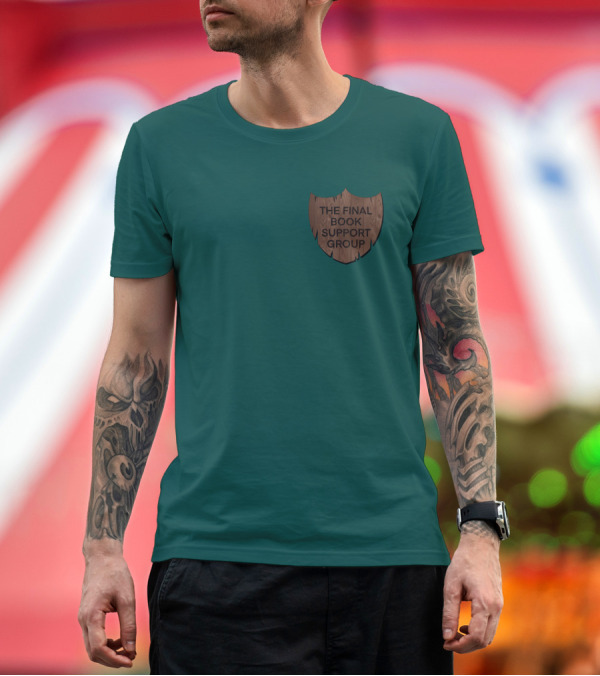 Premium T-Shirt: The Final Book Support Group Wooden Shield T-Shirt The Final Book Support Group Wooden Shield T-Shirt