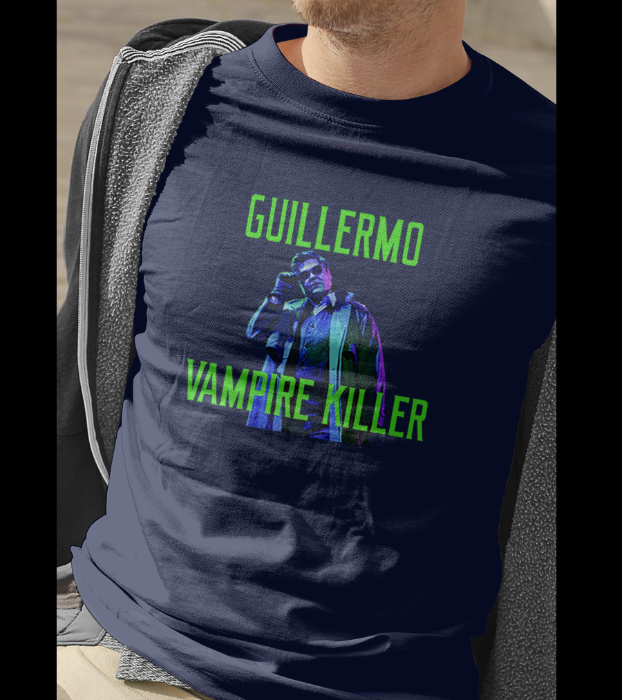Guillermo Vampire Killer Harvey Guillen Neon Jacket Pose T-Shirt
