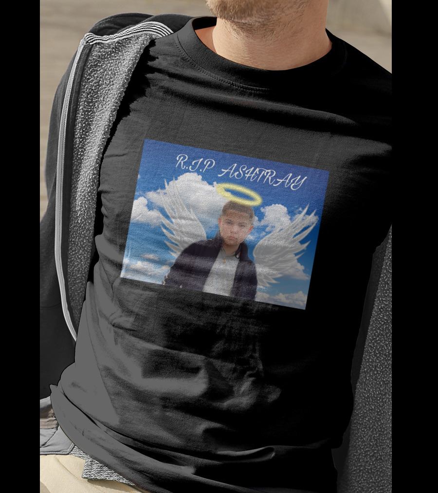 R.I.P. Ashtray Angel Wings Based Savage T-Shirt