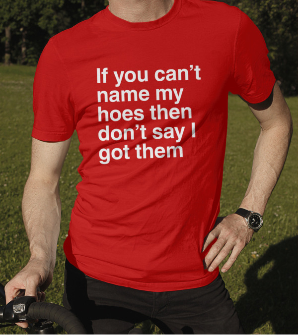 If You Can't Name My Hoes Then Don't Say I Got Them T-Shirt