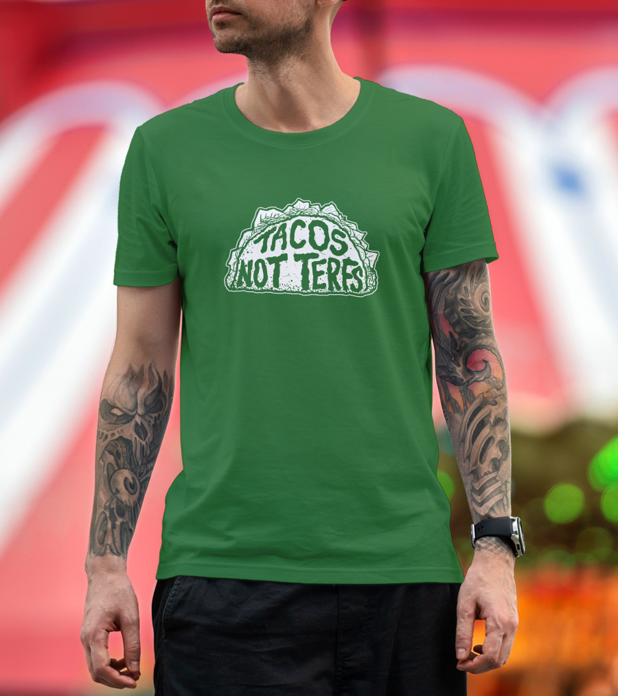 Dory Madness Tacos Not Terfs Green Background T-Shirt