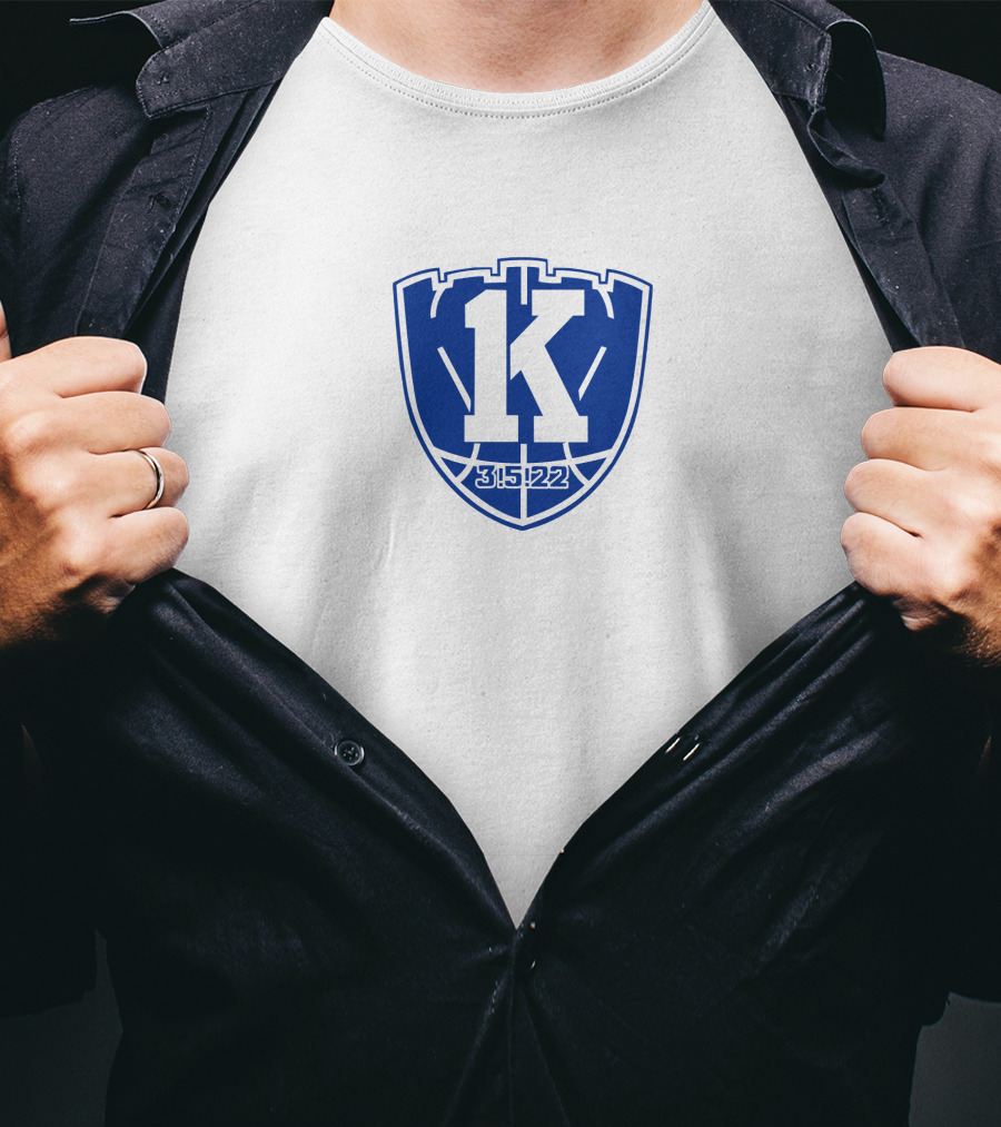 Coach K Granddaughter 35-22 Shield T-Shirt