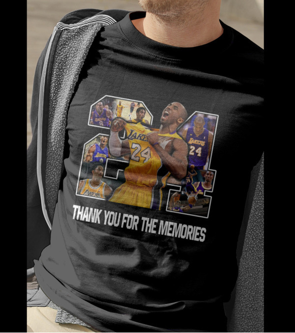 Kobe Bryant 24 Thank You For The Memories Lakers NBAcentral T-Shirt