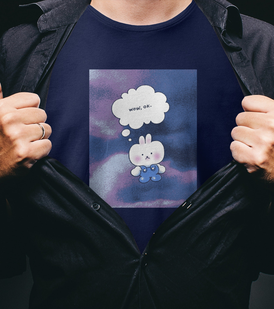 The Yetee Merch Wow Ok Thought Bubble Character T-Shirt