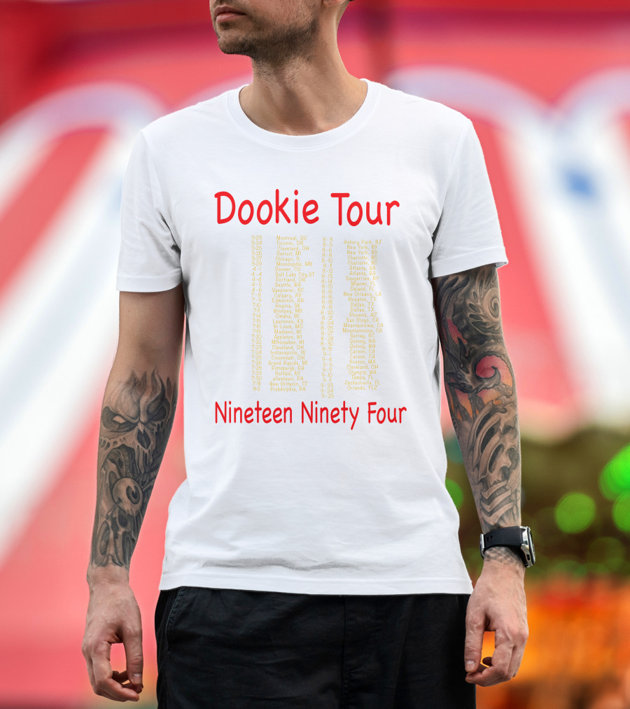 Dookie Tour Nineteen Ninety Four North American Green Day 1994 T-Shirt