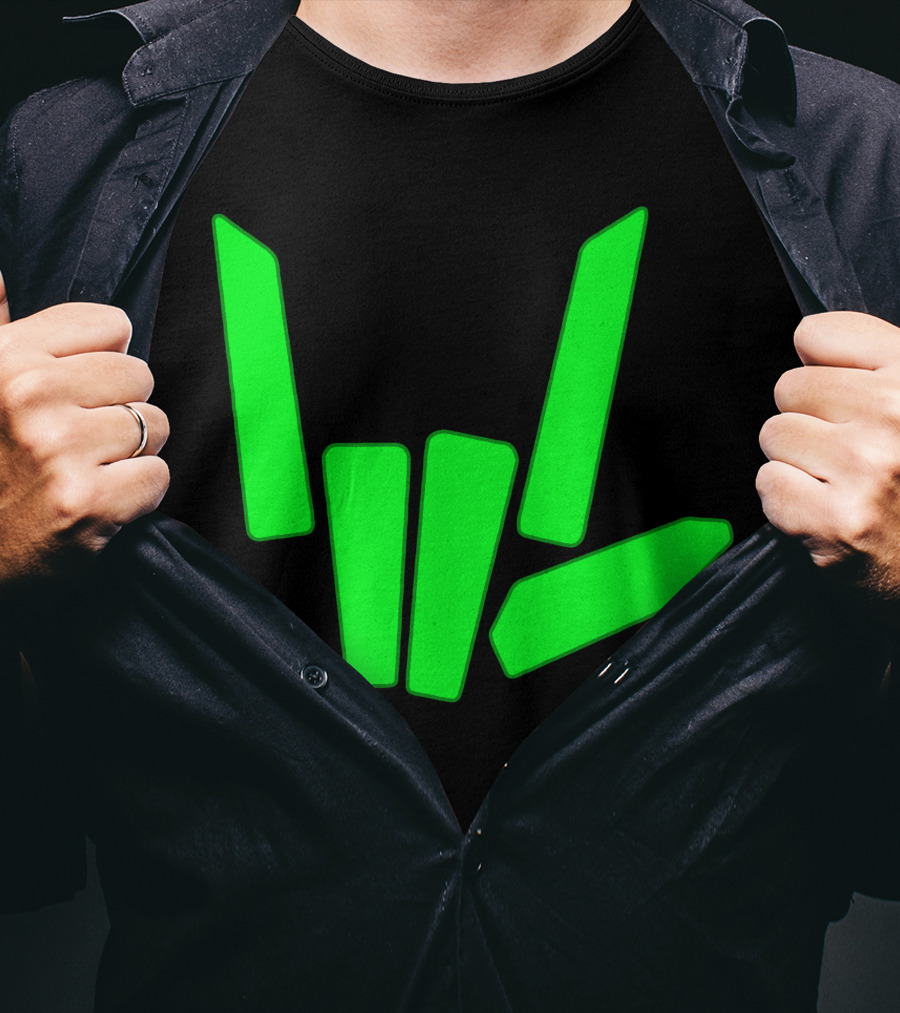 Original Share The Love Green Hand Sign Gesture T-Shirt