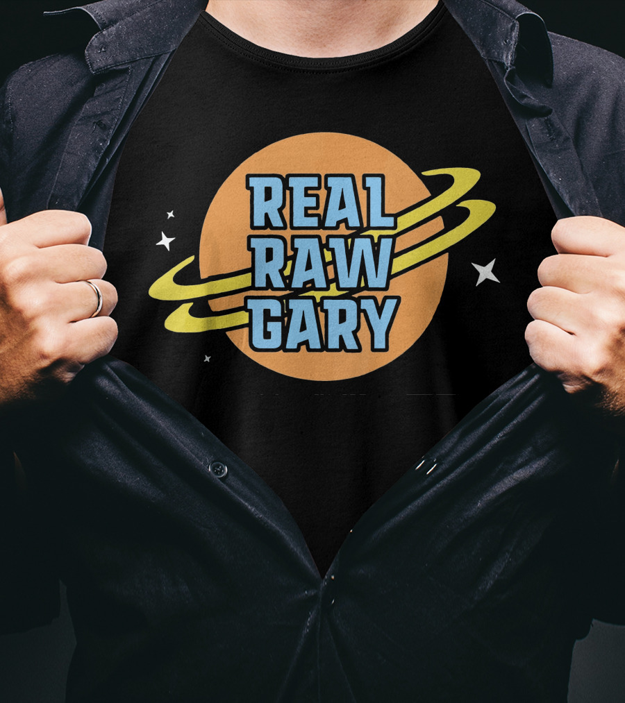 Real Raw Gary Saturn Space Rings T-Shirt