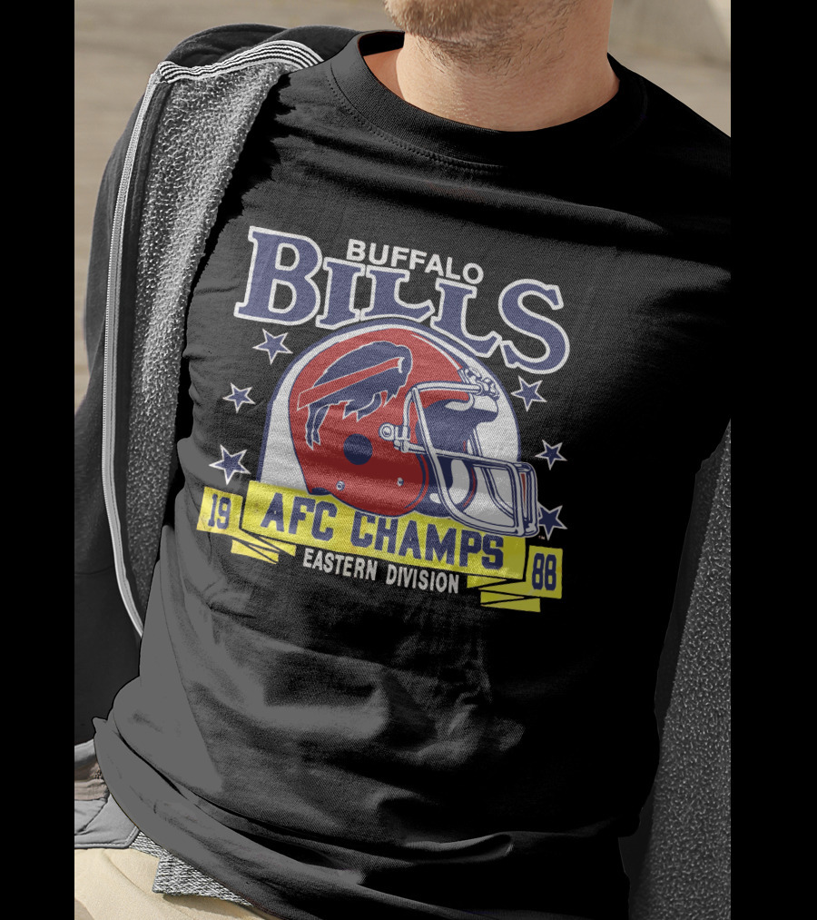 Buffalo Bills 1988 AFC Champs Eastern Division Vintage Helmet T-Shirt