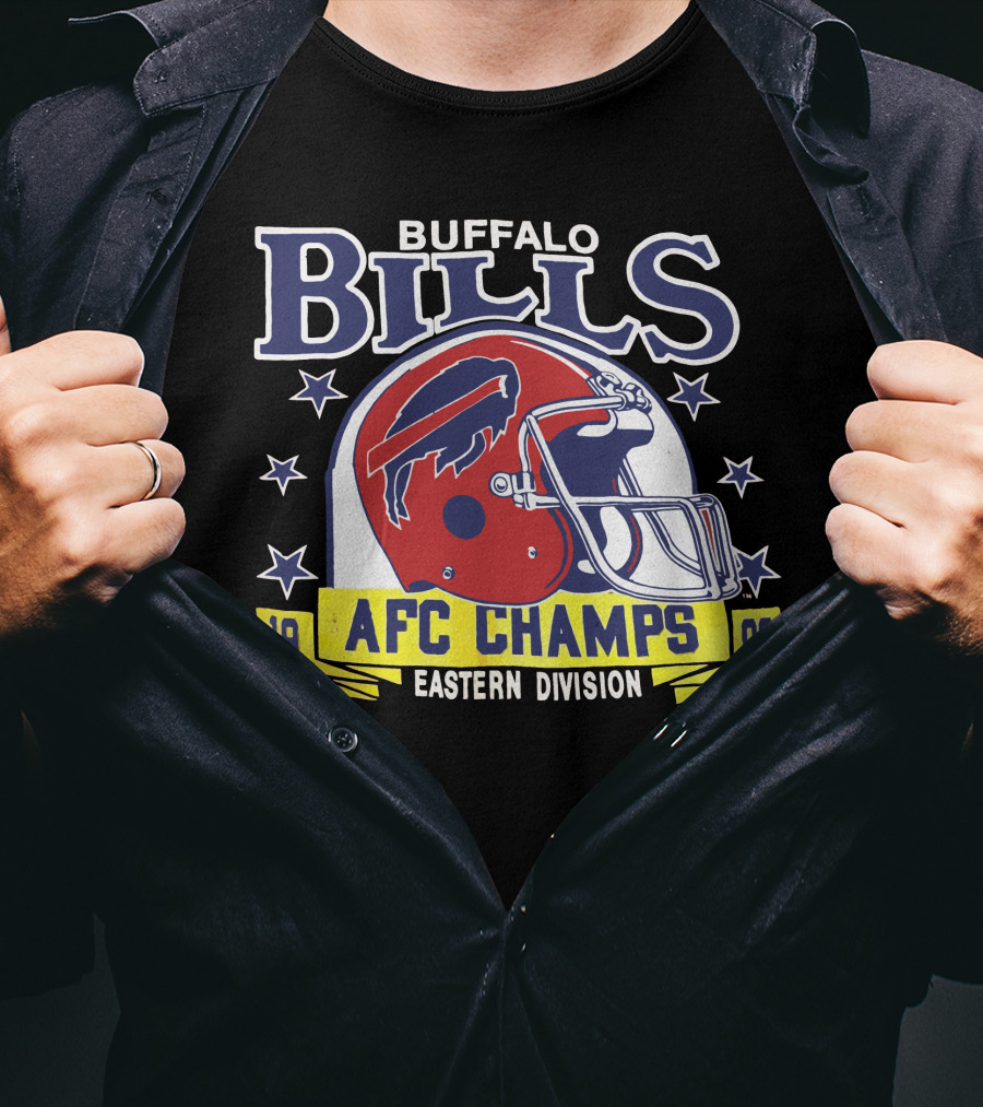 Buffalo Bills 1988 AFC Champs Eastern Division Vintage Helmet T-Shirt