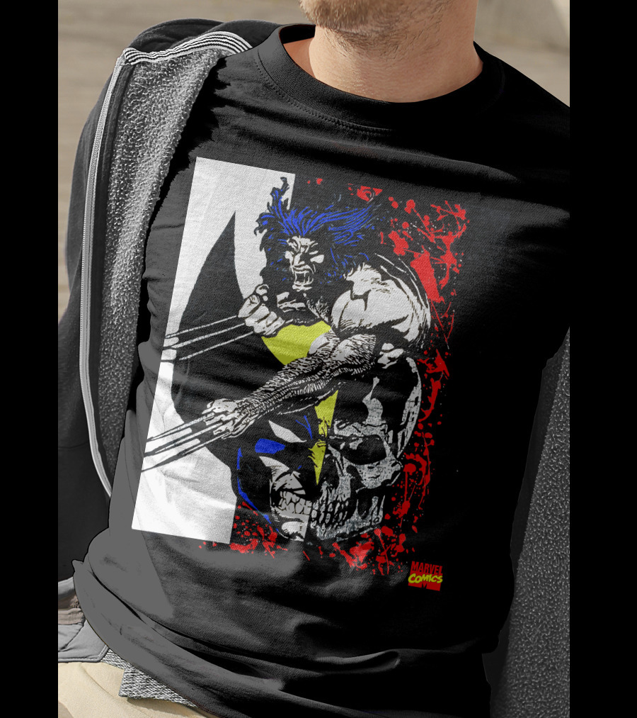 Vtg. Wolverine 1993 Marvel Comics X-Men Claws Red Skull T-Shirt