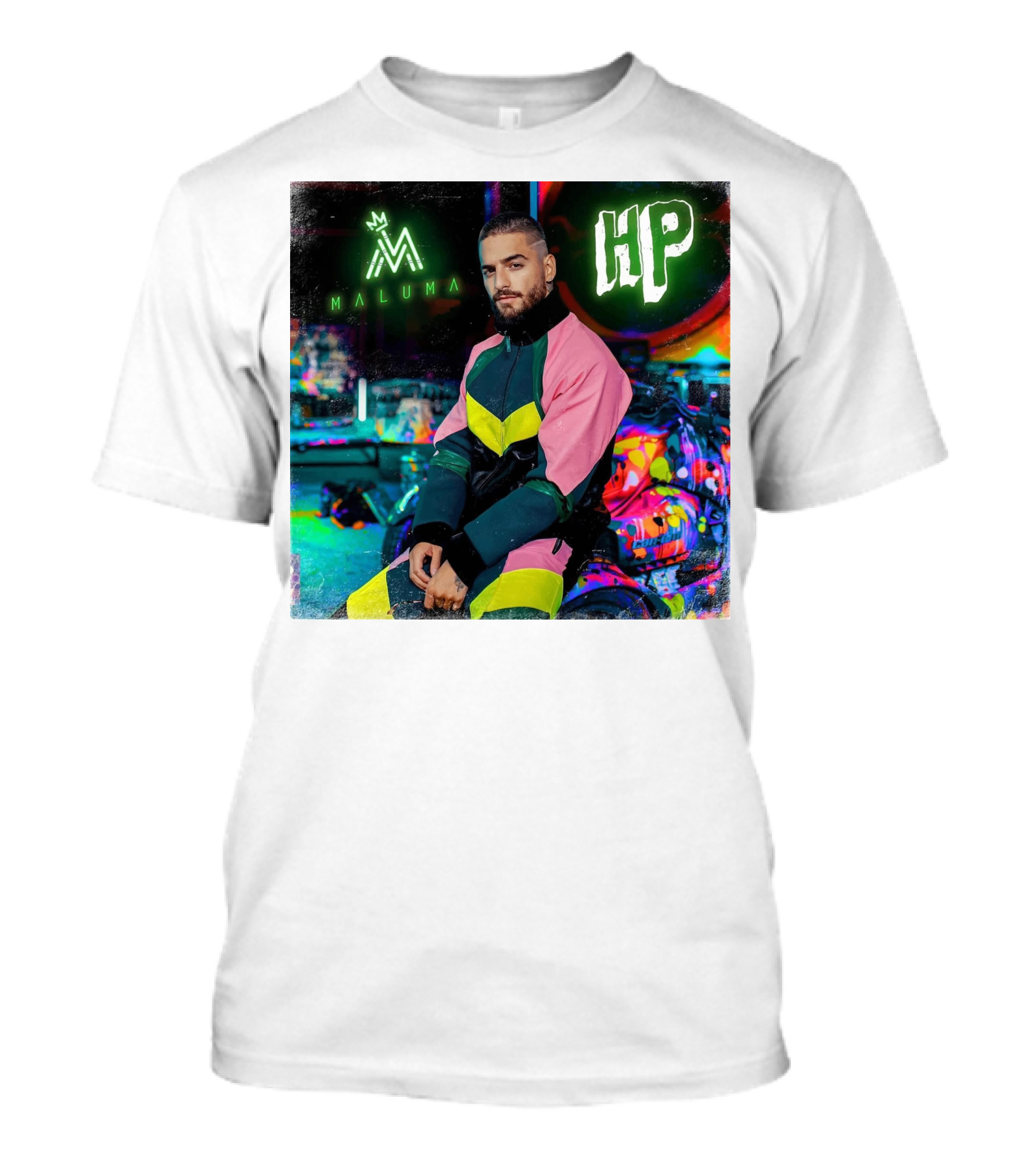 HP Maluma Neon Style Bright Colors T-Shirt