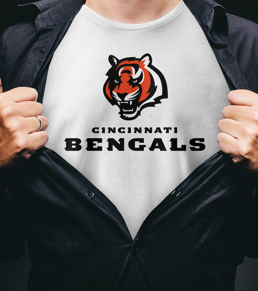 Cincinnati Bengals Tiger Logo NFL Football Team T-Shirt
