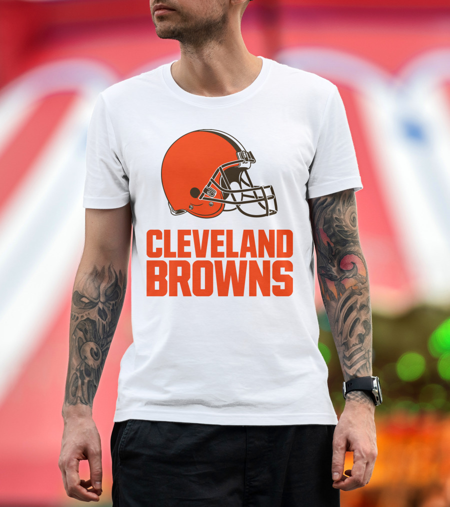 Cleveland Browns Football Team Helmet T-Shirt