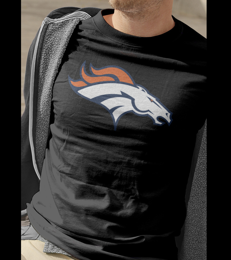 Denver Broncos Football Team Logo Design For Fans T-Shirt