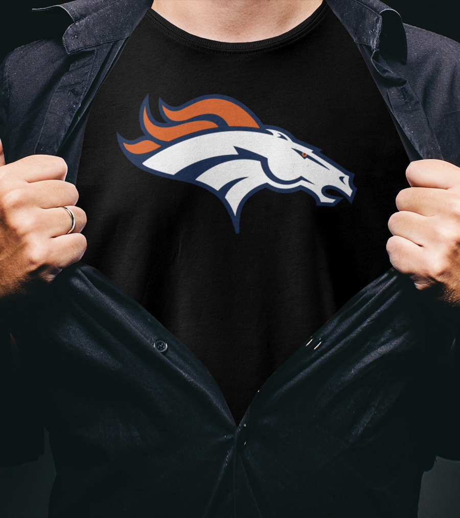 Denver Broncos Football Team Logo Design For Fans T-Shirt