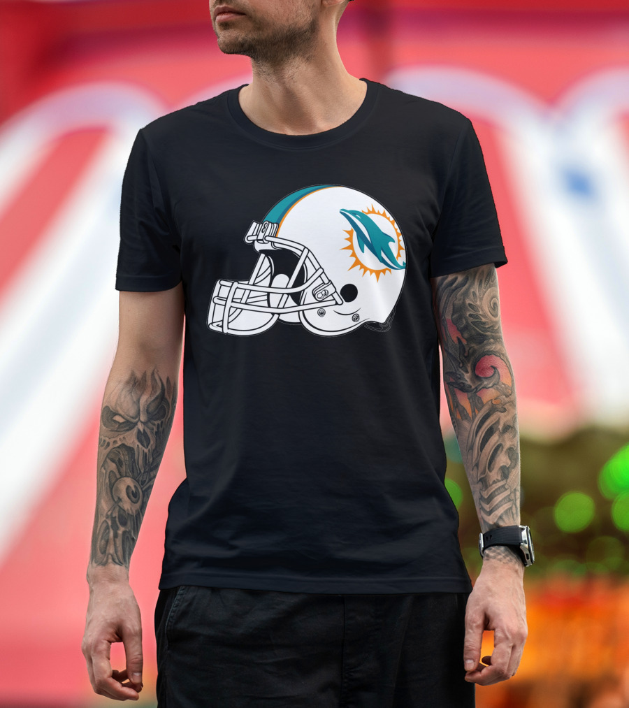 Miami Dolphins Helmet Football Team T-Shirt