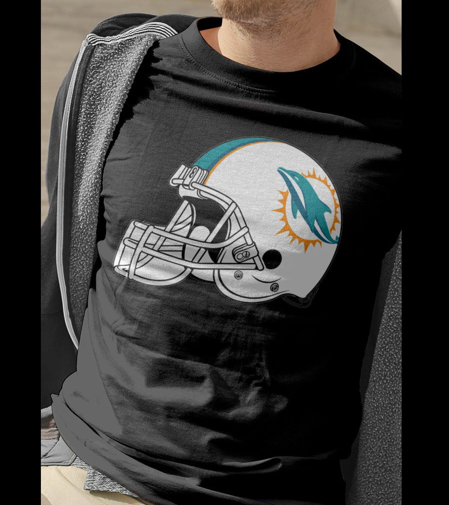 Miami Dolphins Helmet Football Team T-Shirt