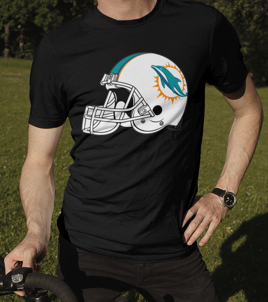 Miami Dolphins Helmet Football Team T-Shirt