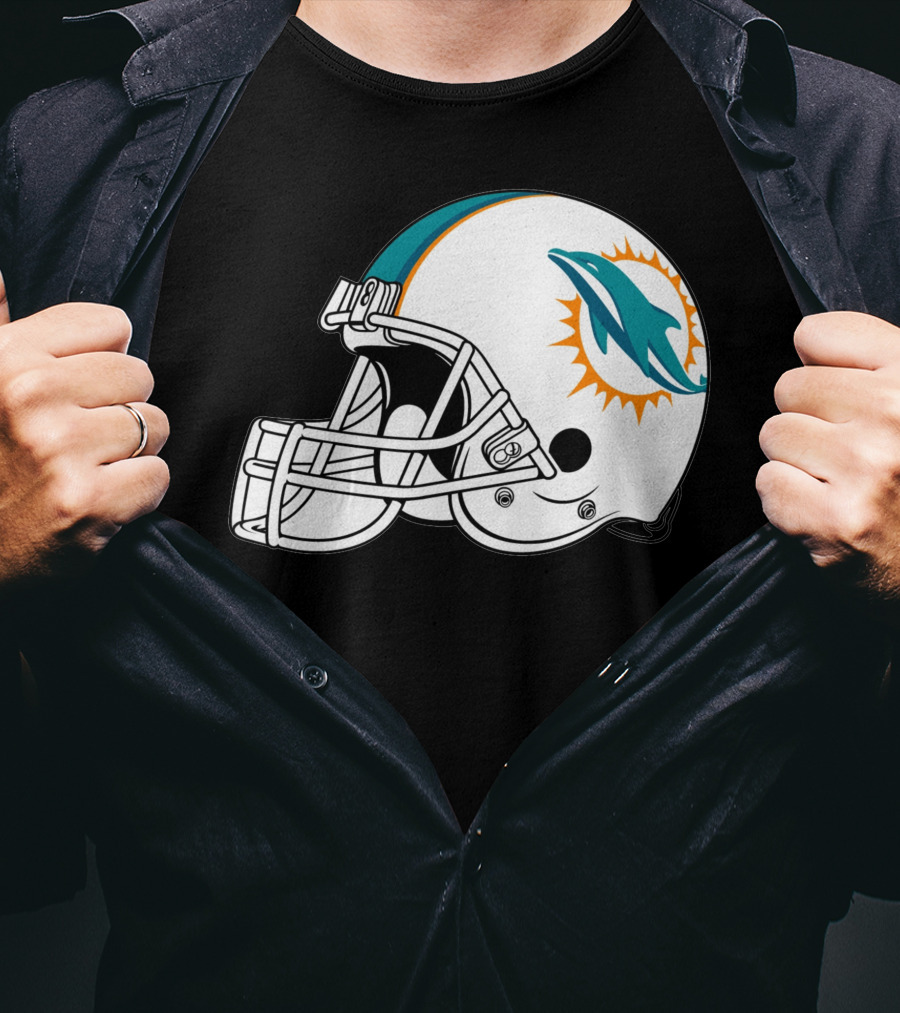 Miami Dolphins Helmet Football Team T-Shirt