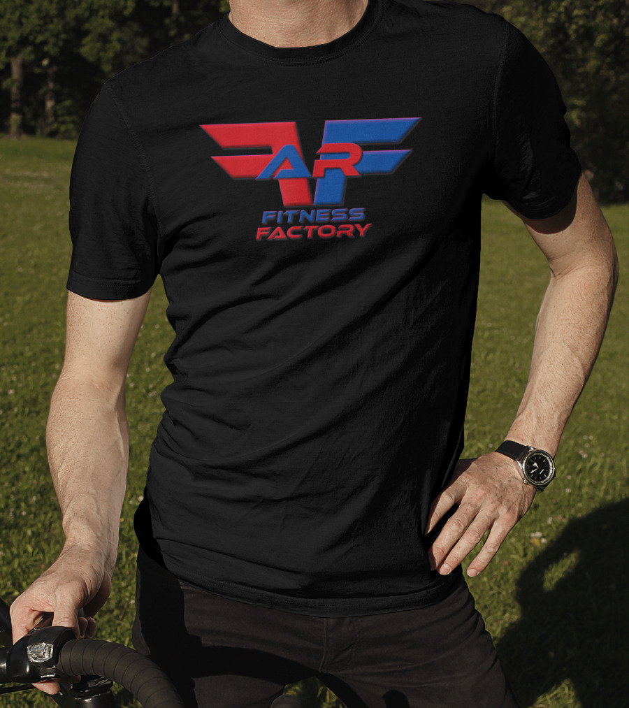AR Fitness Factory Red And Blue Wings Emblem T-Shirt