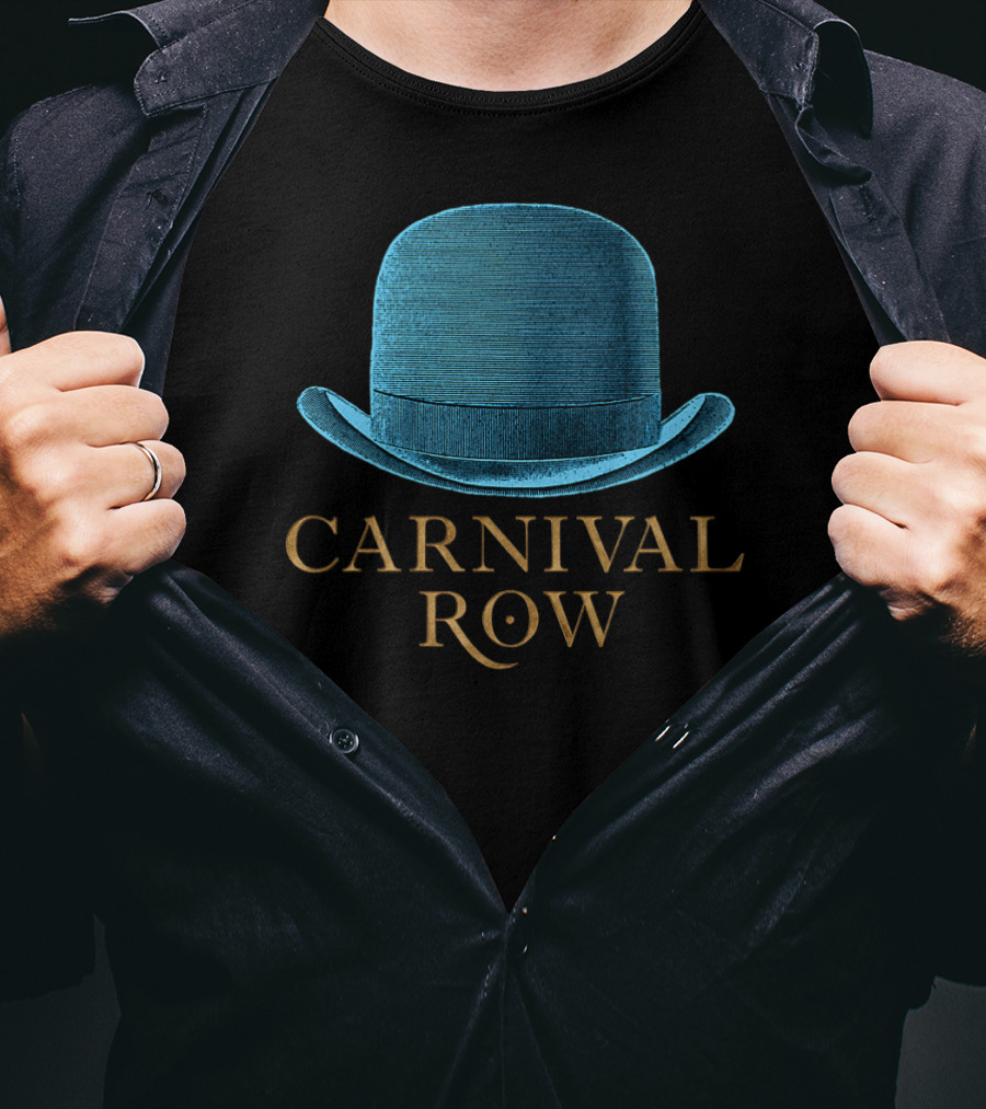 Carnival Row Blue Bowler Hat T-Shirt