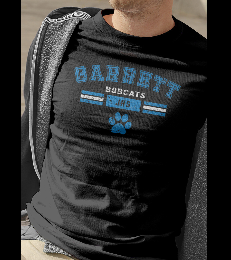 Garrett Bobcats JHS Paw Print Banner T-Shirt