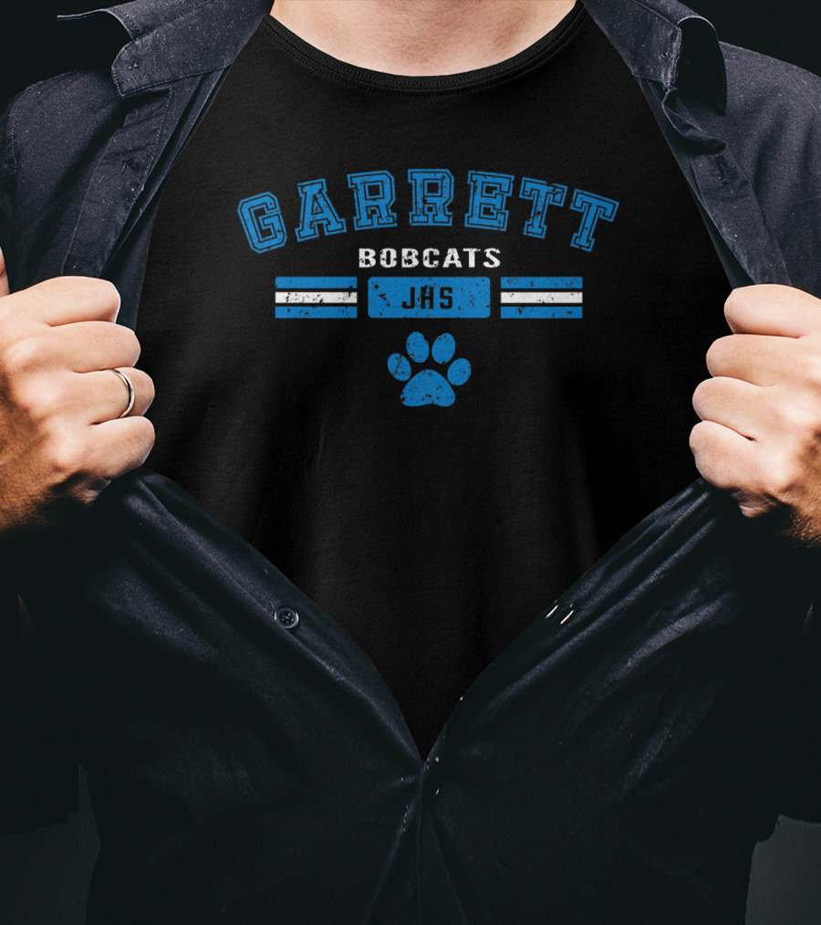 Garrett Bobcats JHS Paw Print Banner T-Shirt