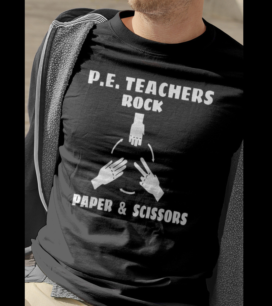 P.E. Teachers Rock Paper And Scissors T-Shirt