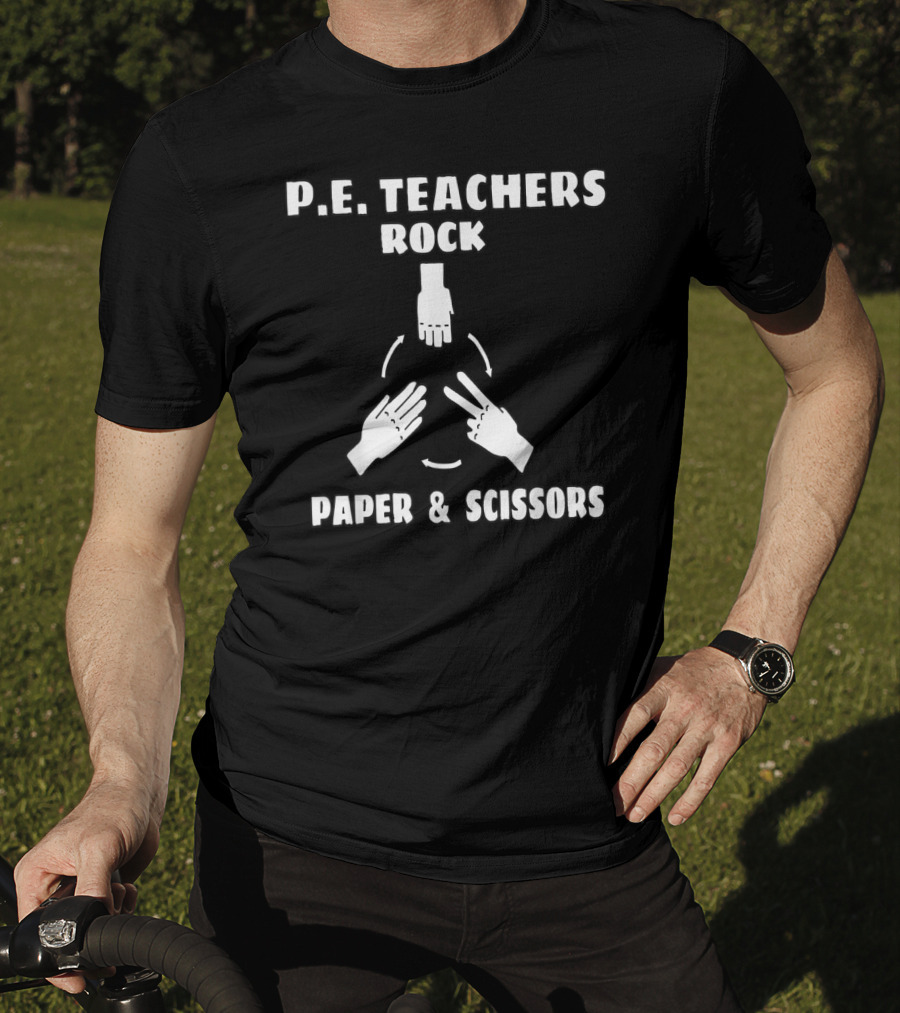 P.E. Teachers Rock Paper And Scissors T-Shirt