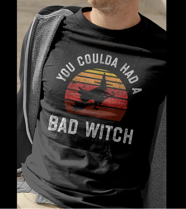 You Coulda Had A Bad Witch Vintage Sunset Halloween Wizardry T-Shirt