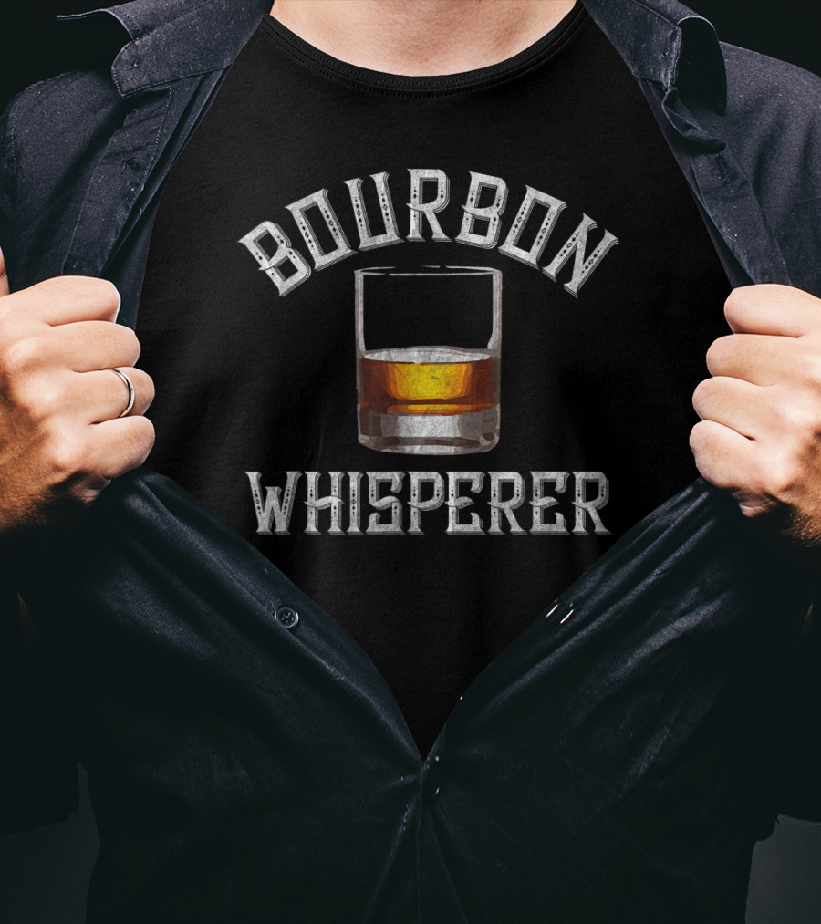 Bourbon Whisperer Whiskey Sayings Drinking Glass T-Shirt