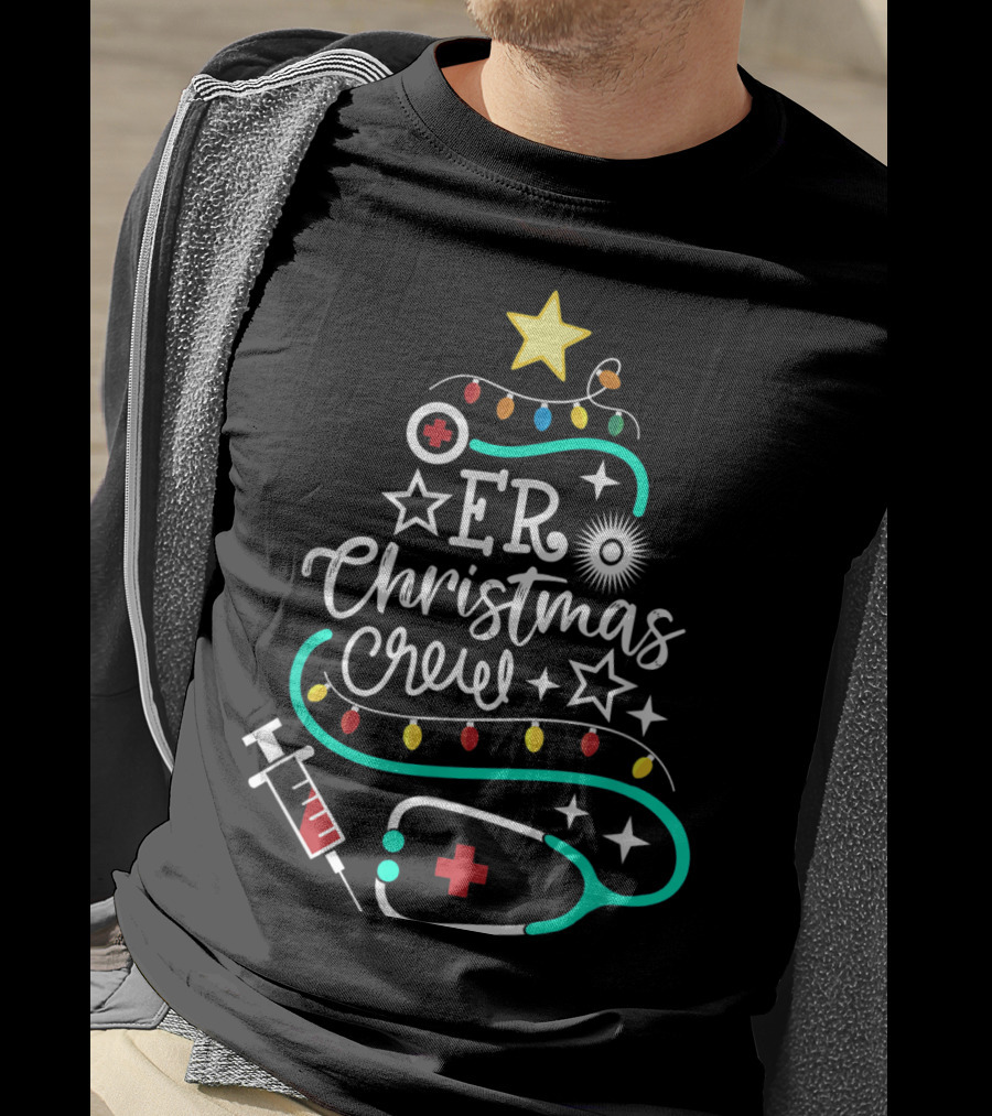 ER Christmas Crew Nurse Tech Secretary T-Shirt