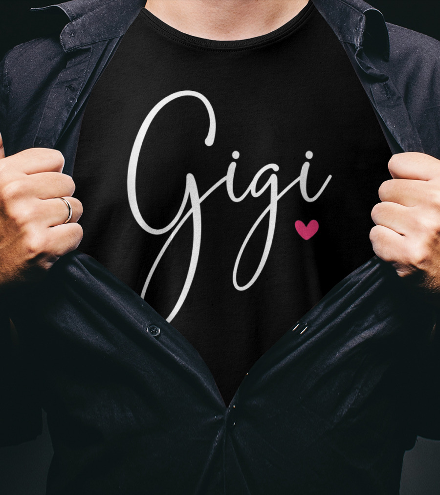 Gigi Grandma Christmas Birthday Heart T-Shirt