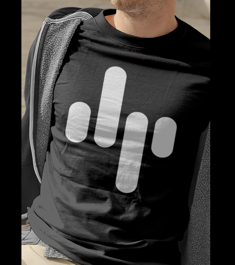 Animation Soundwave Icon White Bars T-Shirt