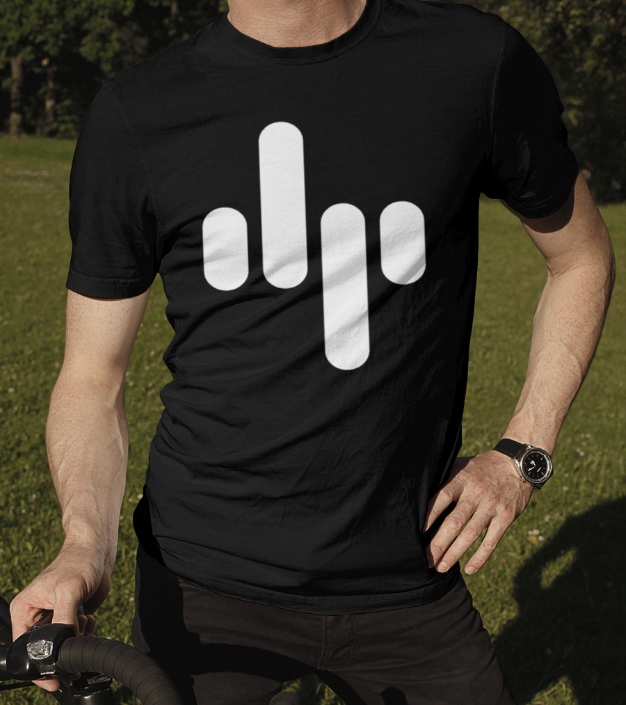 Animation Soundwave Icon White Bars T-Shirt