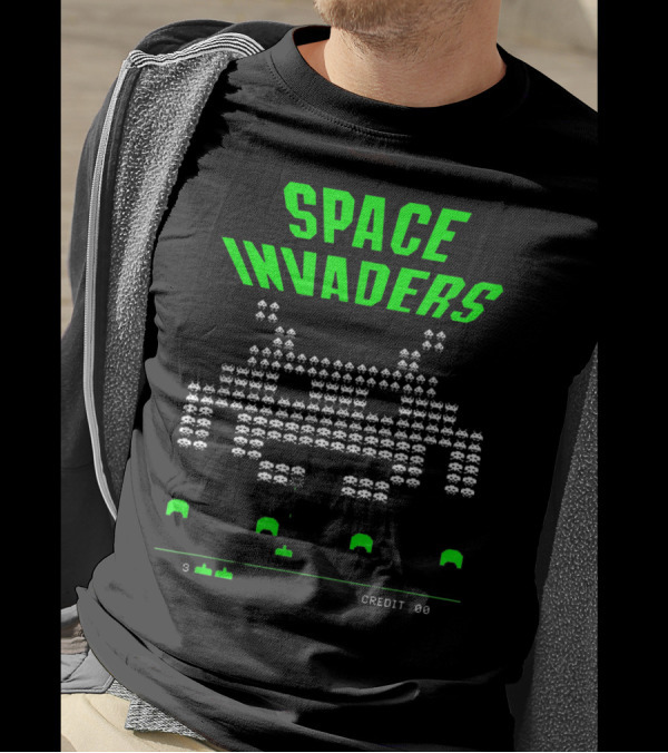 Space Invaders Arcade 80s Video Game Alien Retro T-Shirt