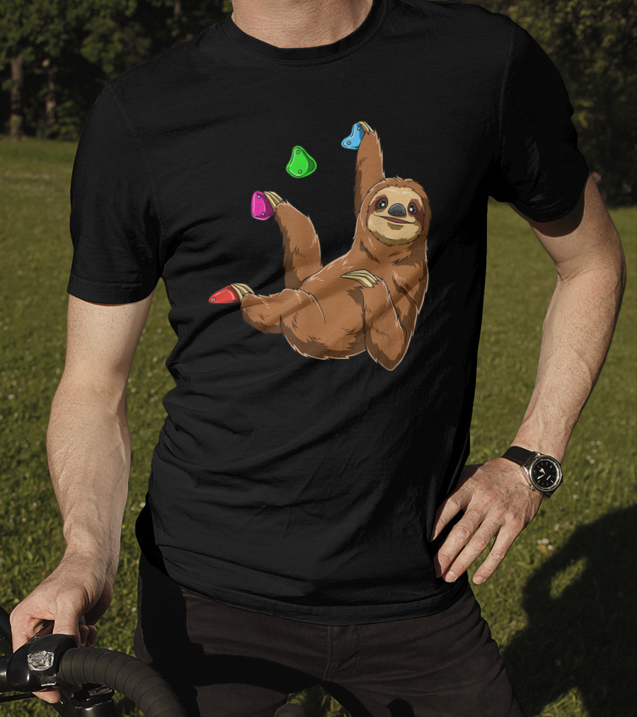 Chilled Sloth Climbing Bouldering Holds T-Shirt