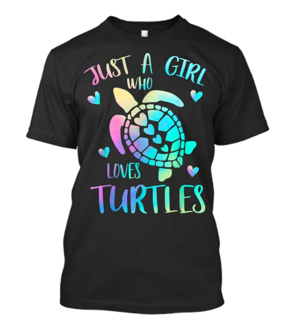 Just A Girl Who Loves Turtles Pastel Watercolor Turtle T-Shirt