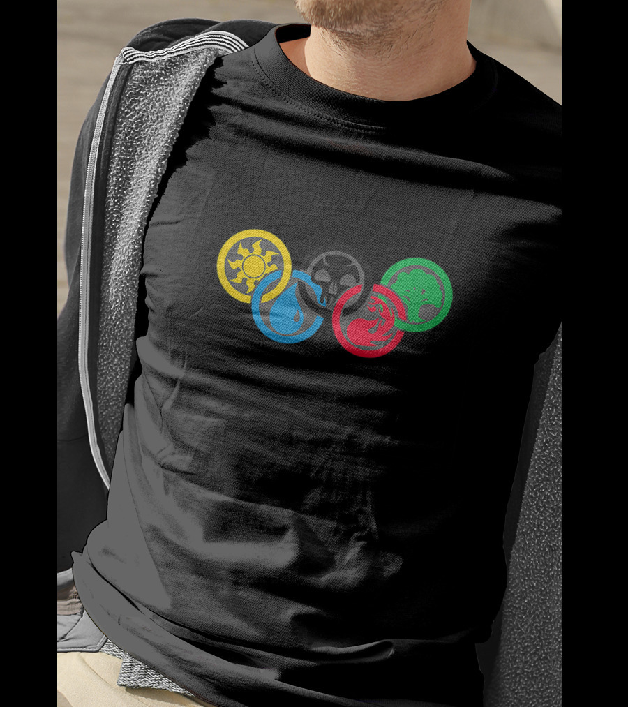 Magic Gathering Guild Lover Olympic Rings Elements T-Shirt