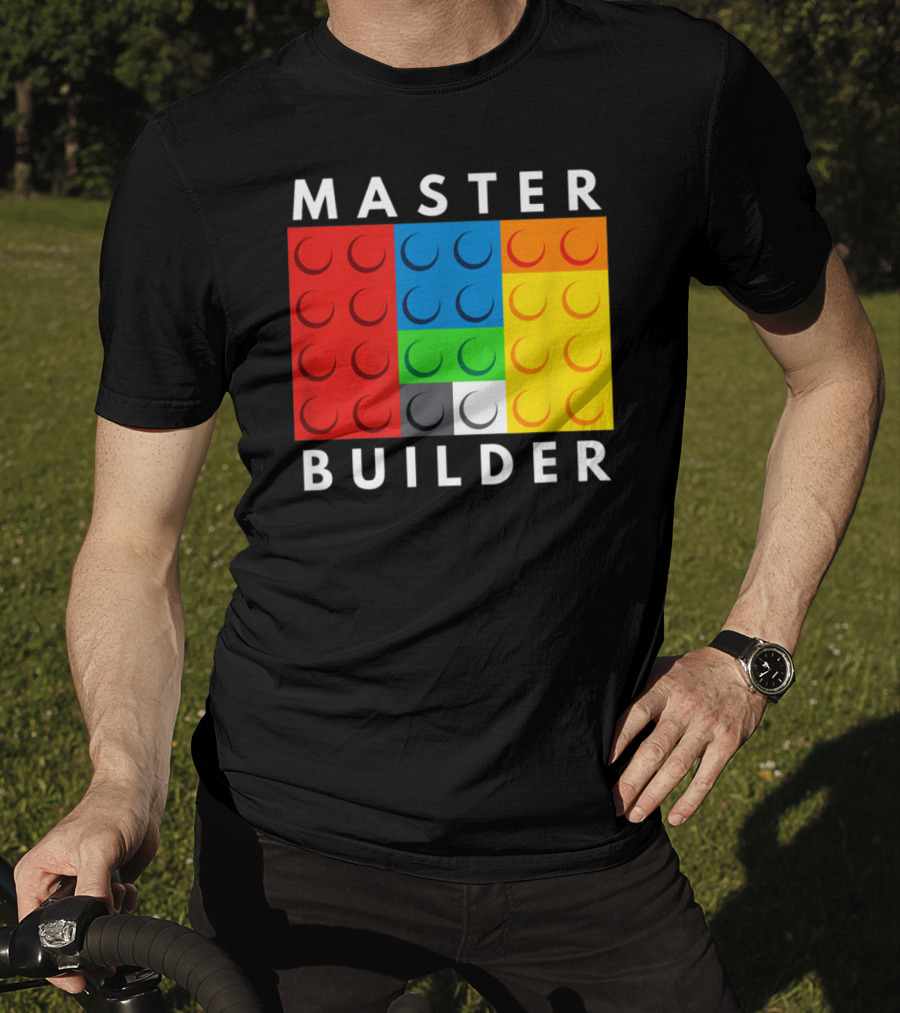Master Builder Building Blocks Colorful Brick T-Shirt