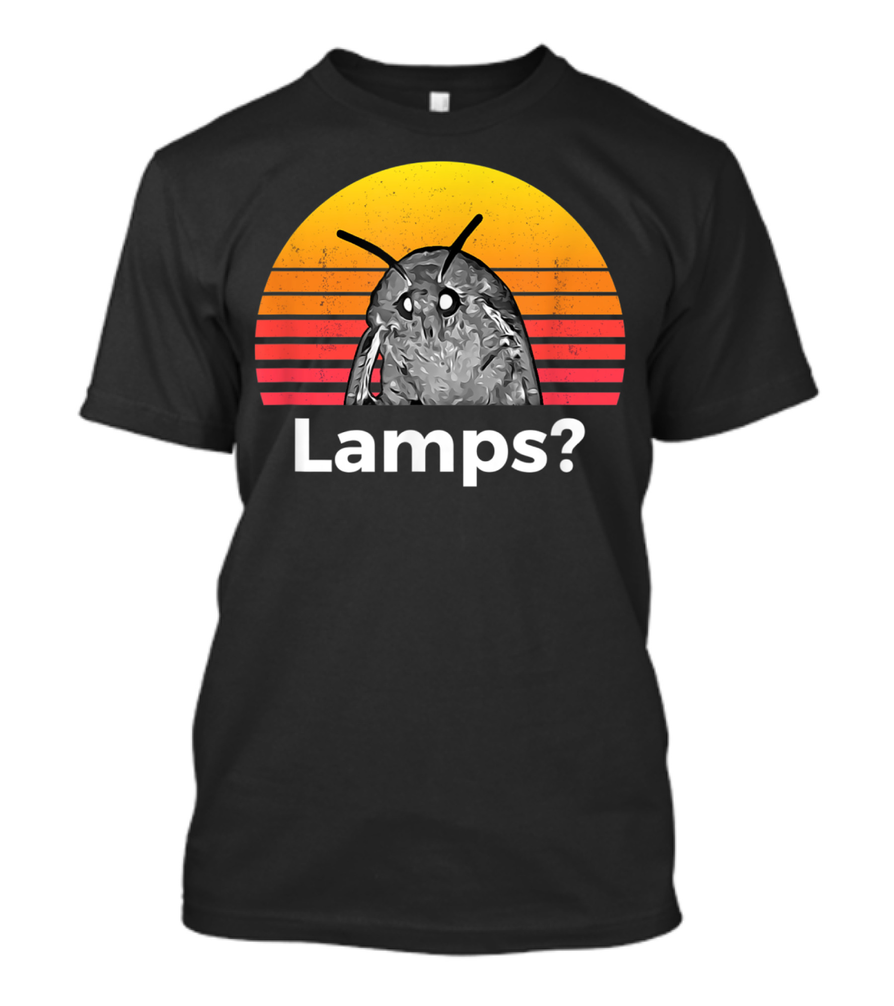 Moth Meme Lamps? Retro Sunset T-Shirt