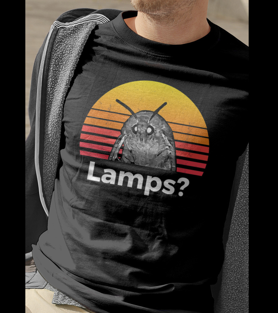 Moth Meme Lamps? Retro Sunset T-Shirt